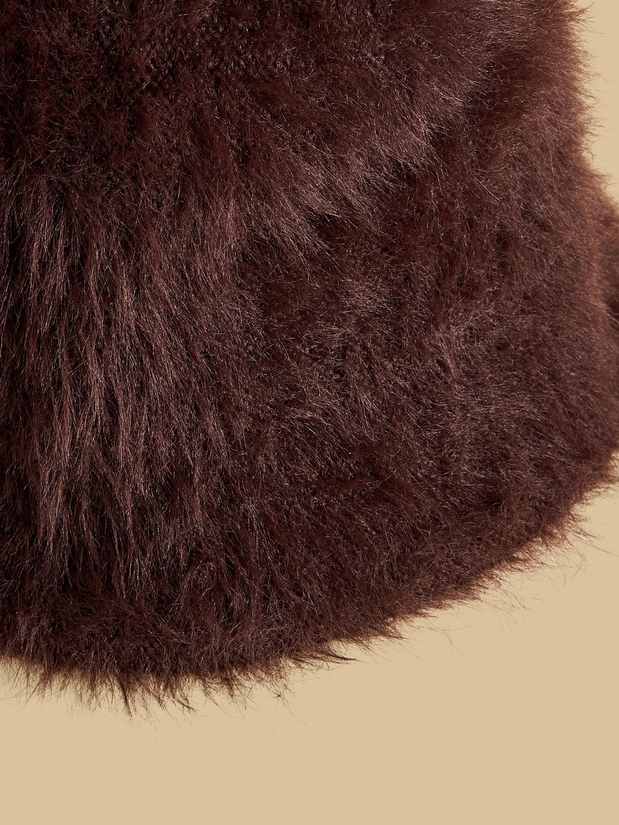 Faux Fur Cap with Tie-Up Detail