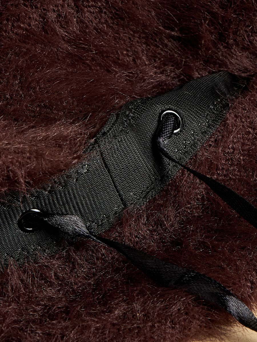 Faux Fur Cap with Tie-Up Detail