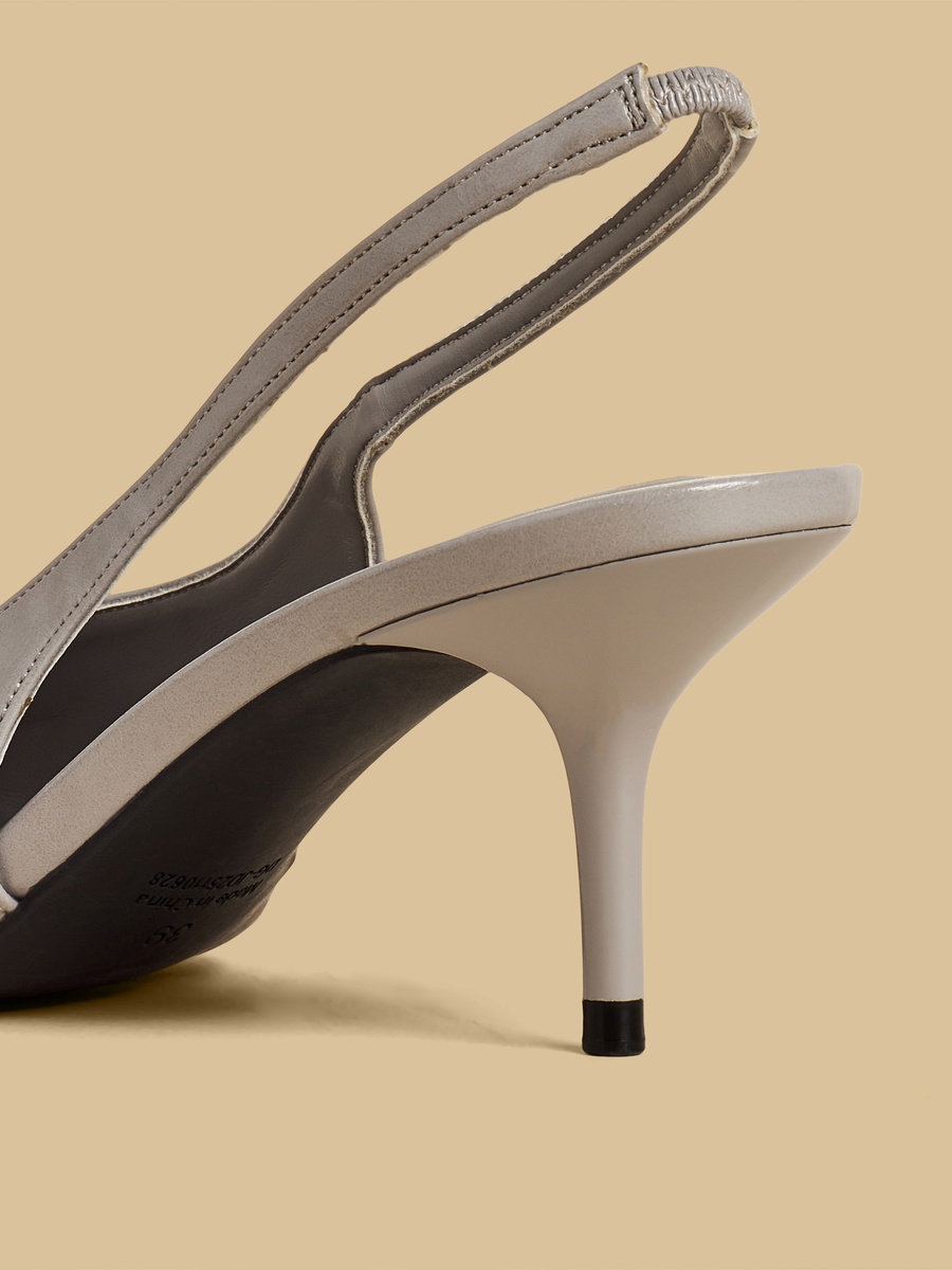 Bow Accent Slingback Strap Shoes