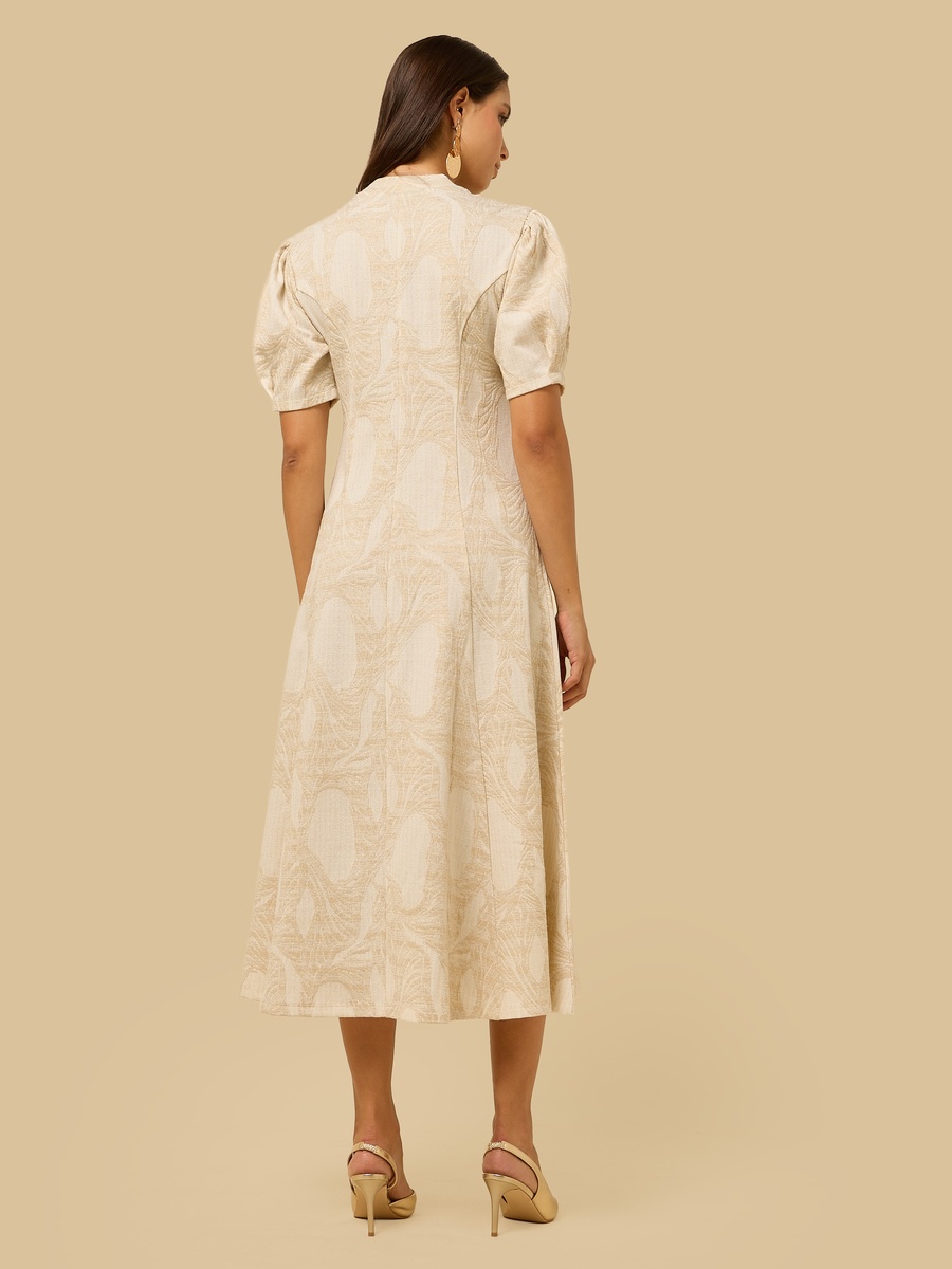 Jacquard Textured Midi Dress