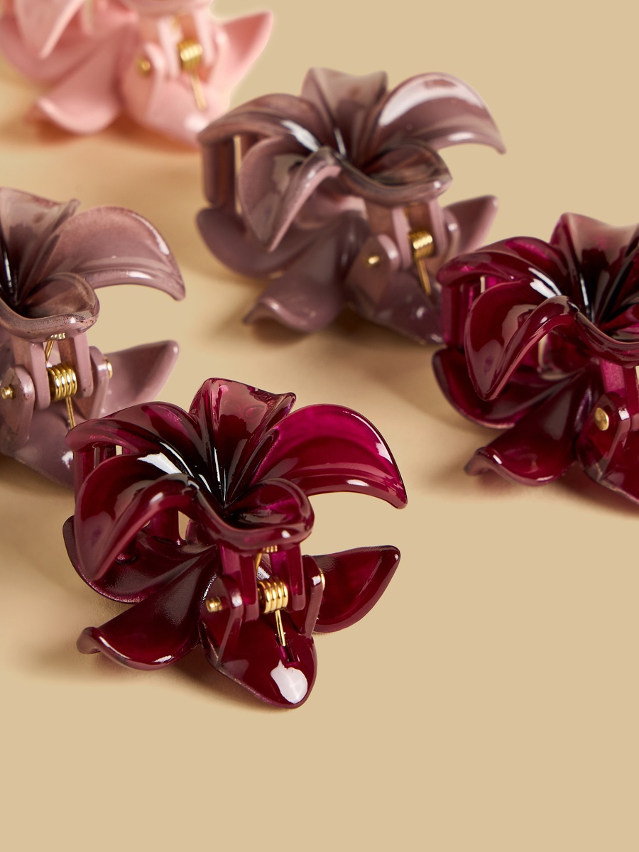 Pack of 6 - Floral Hair Clamp