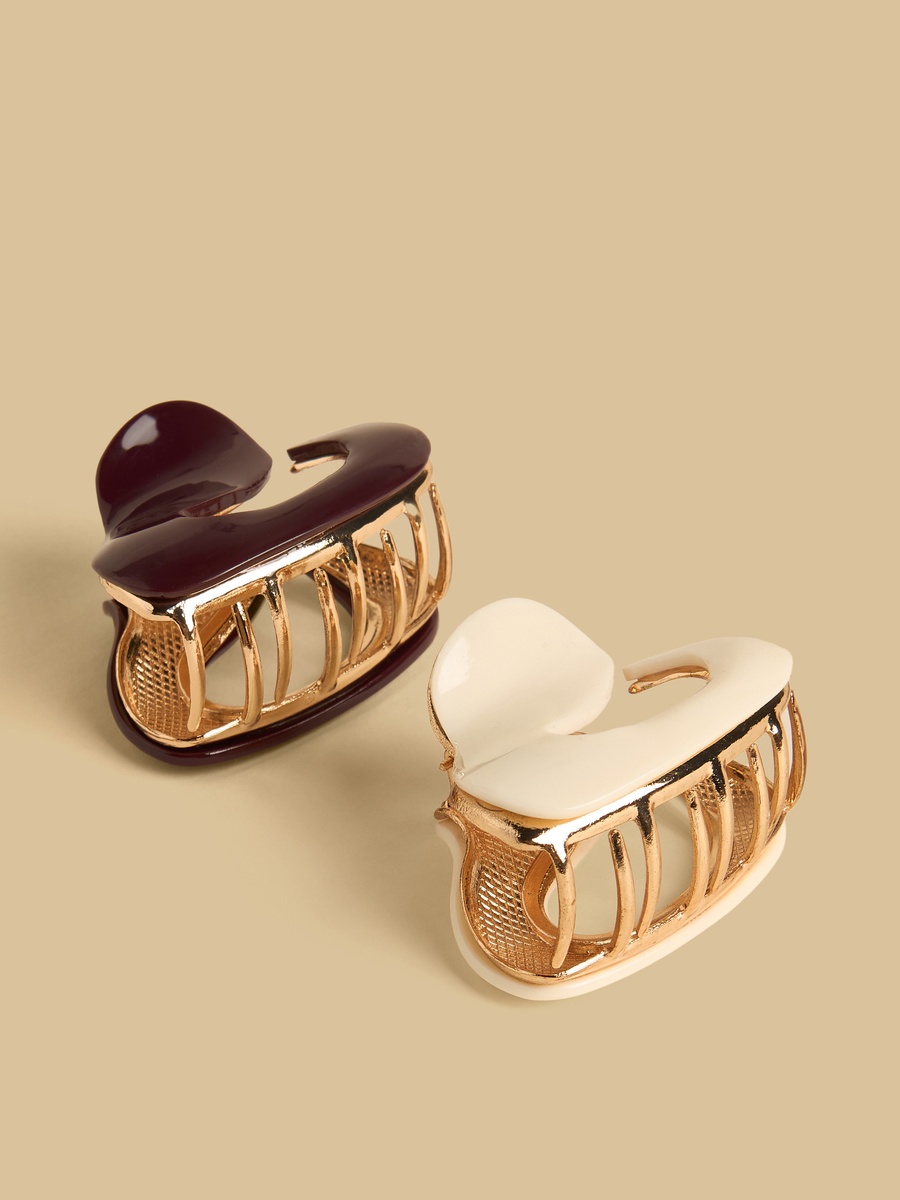 Pack of 2 - Metallic Hair Clamp