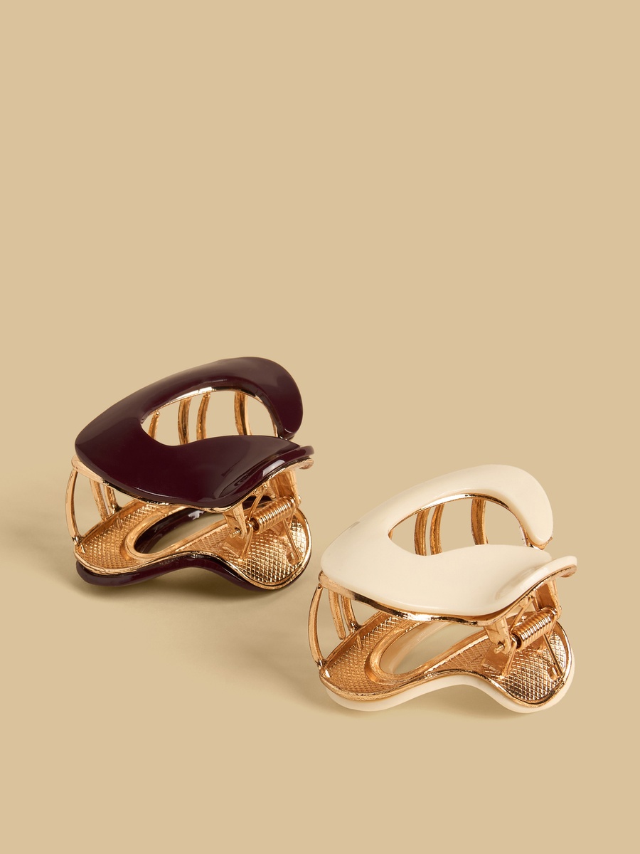 Pack of 2 - Metallic Hair Clamp