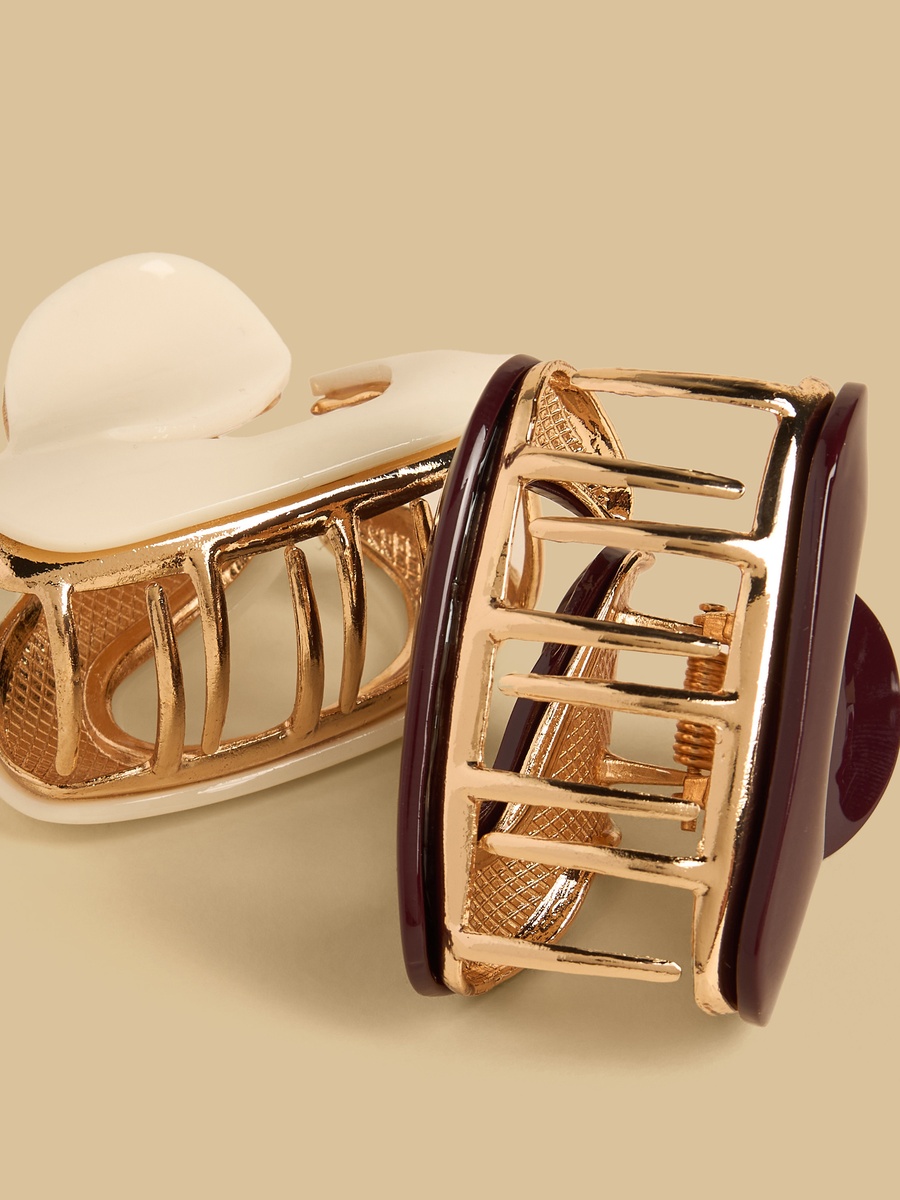 Pack of 2 - Metallic Hair Clamp