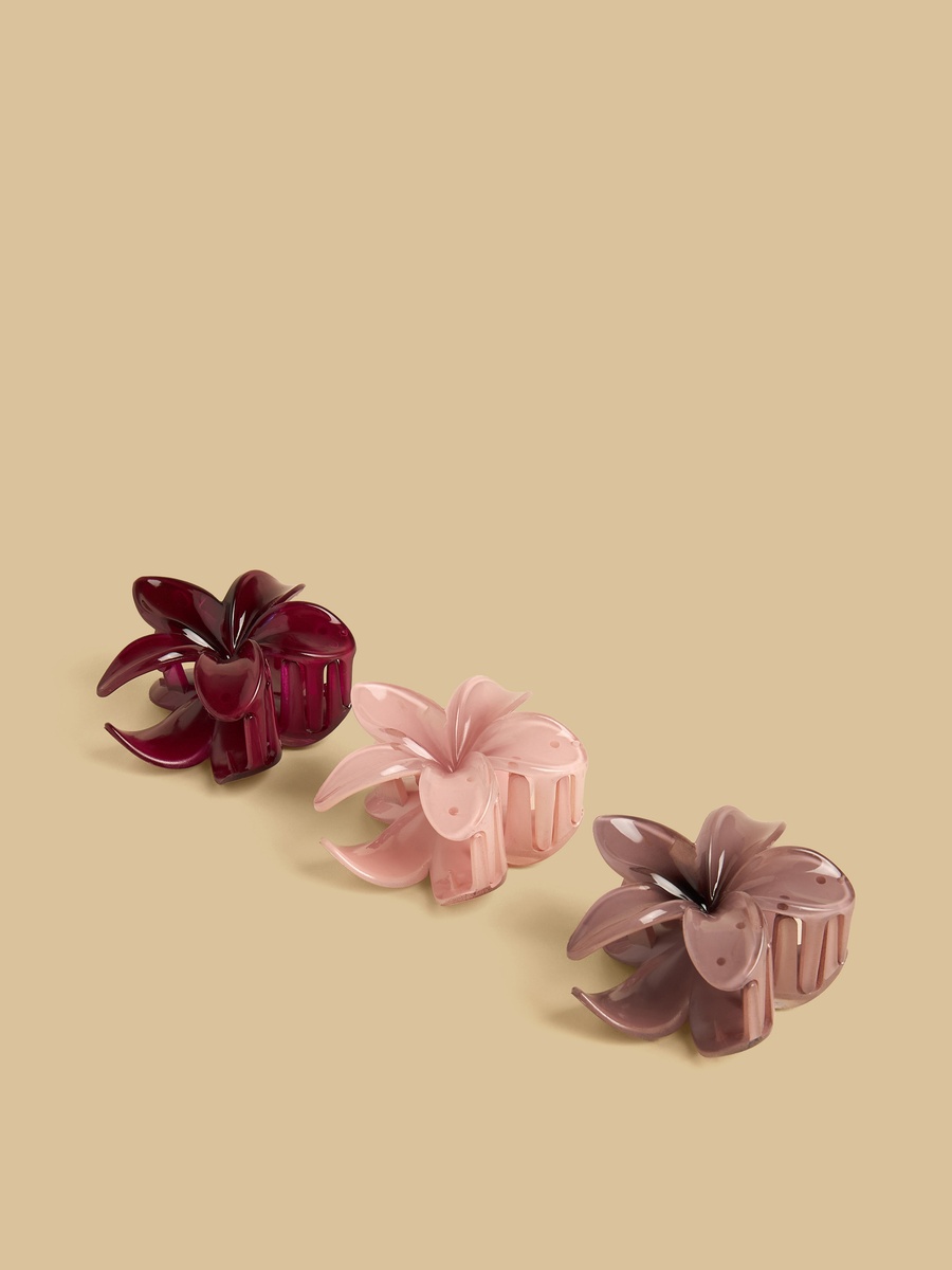Pack of 3 - Floral Hair Clamp