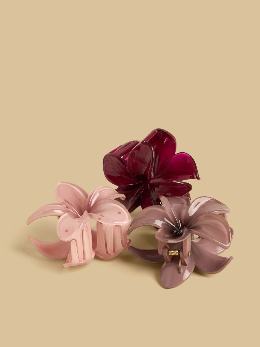 Pack of 3 - Floral Hair Clamp