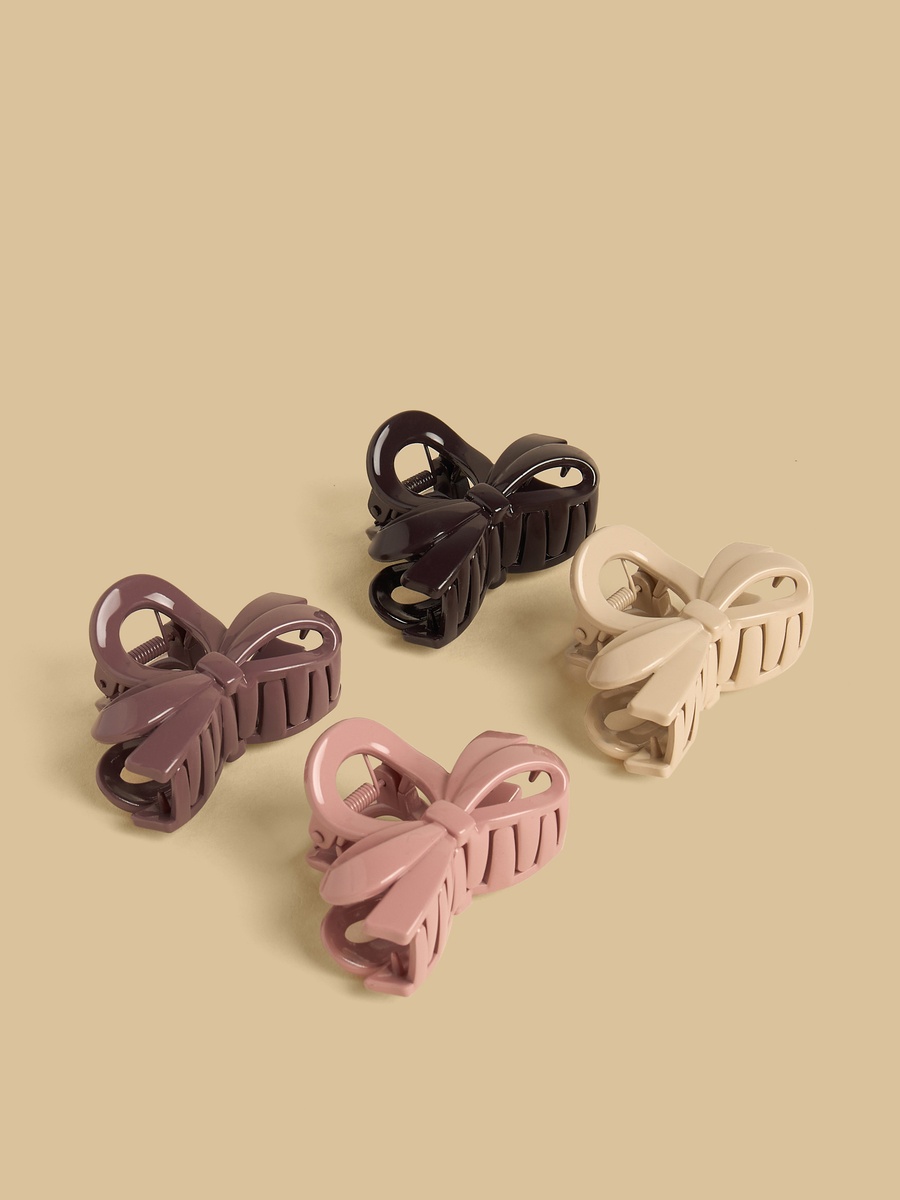 Pack of 4 - Bow Hair Clamp