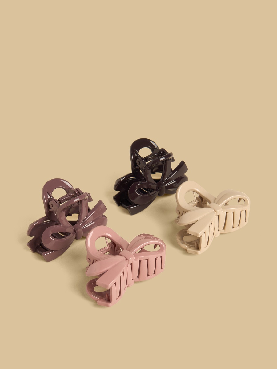 Pack of 4 - Bow Hair Clamp