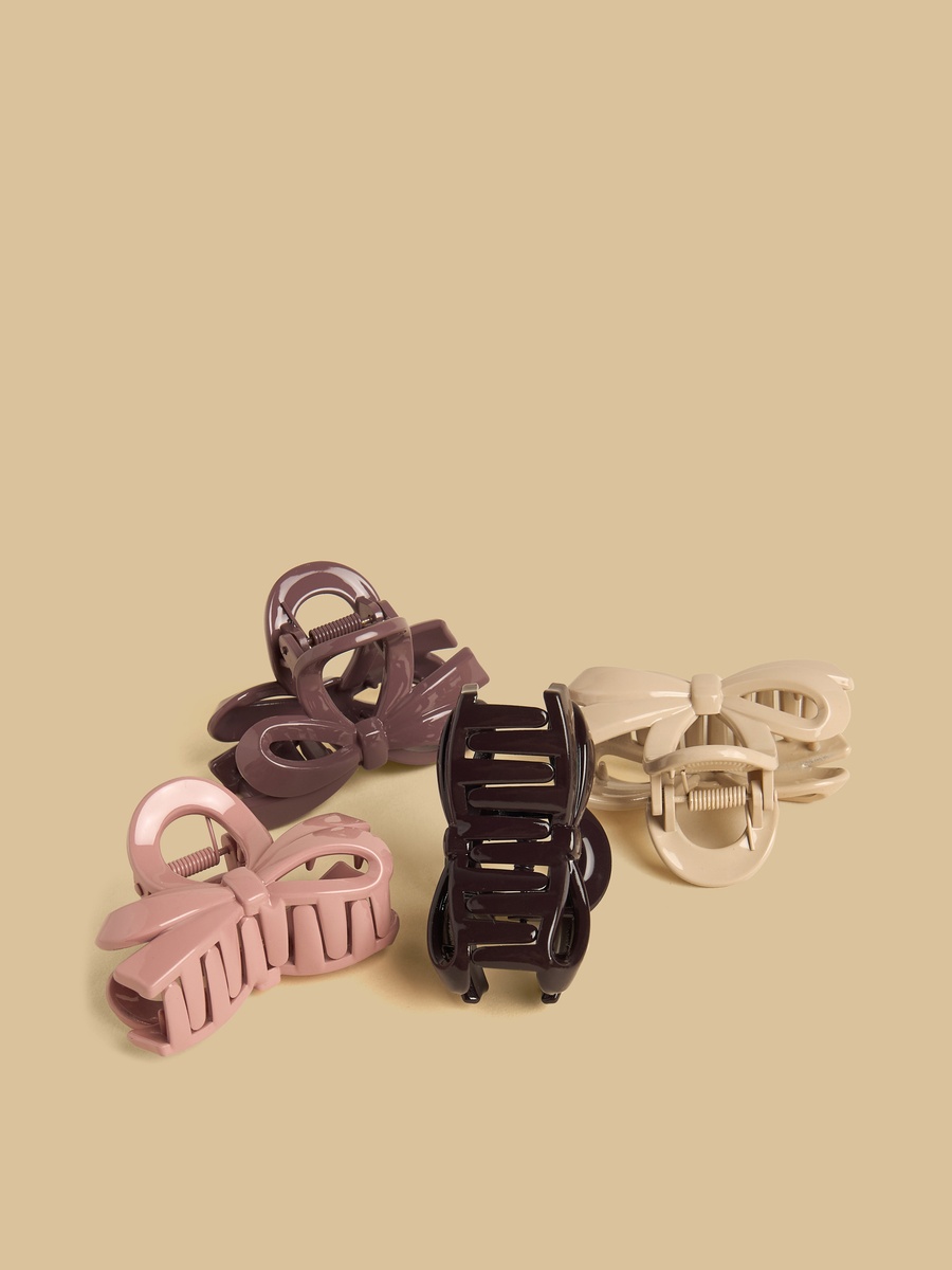 Pack of 4 - Bow Hair Clamp