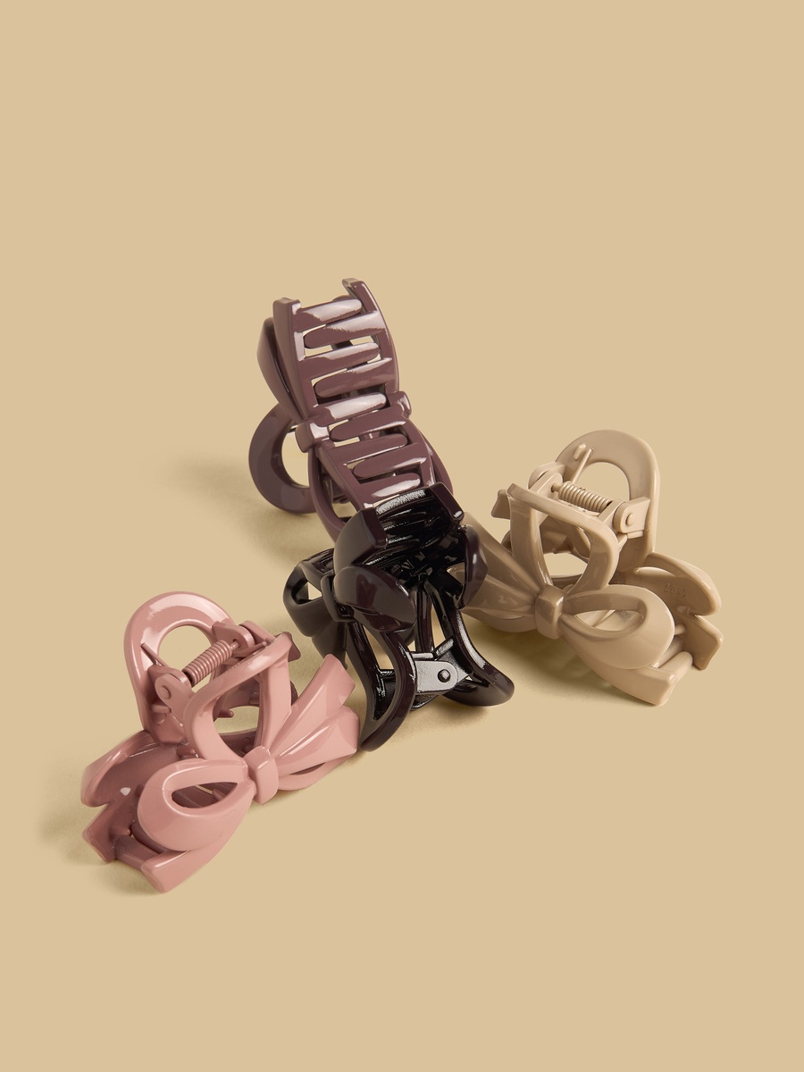 Pack of 4 - Bow Hair Clamp