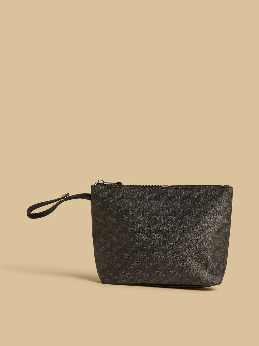 Textured Tote Bag with Pouch