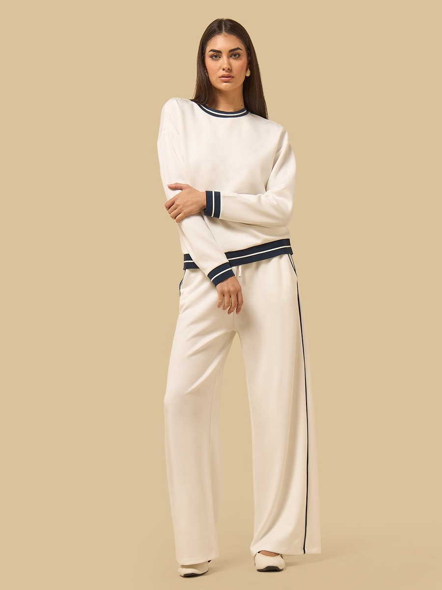 Modal Sweatshirt with Tipping Design