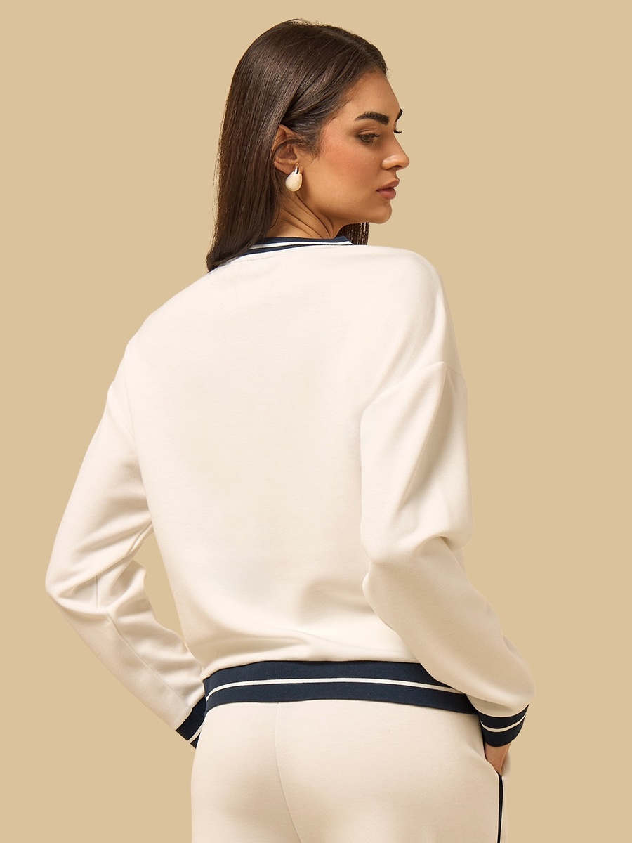 Modal Sweatshirt with Tipping Design