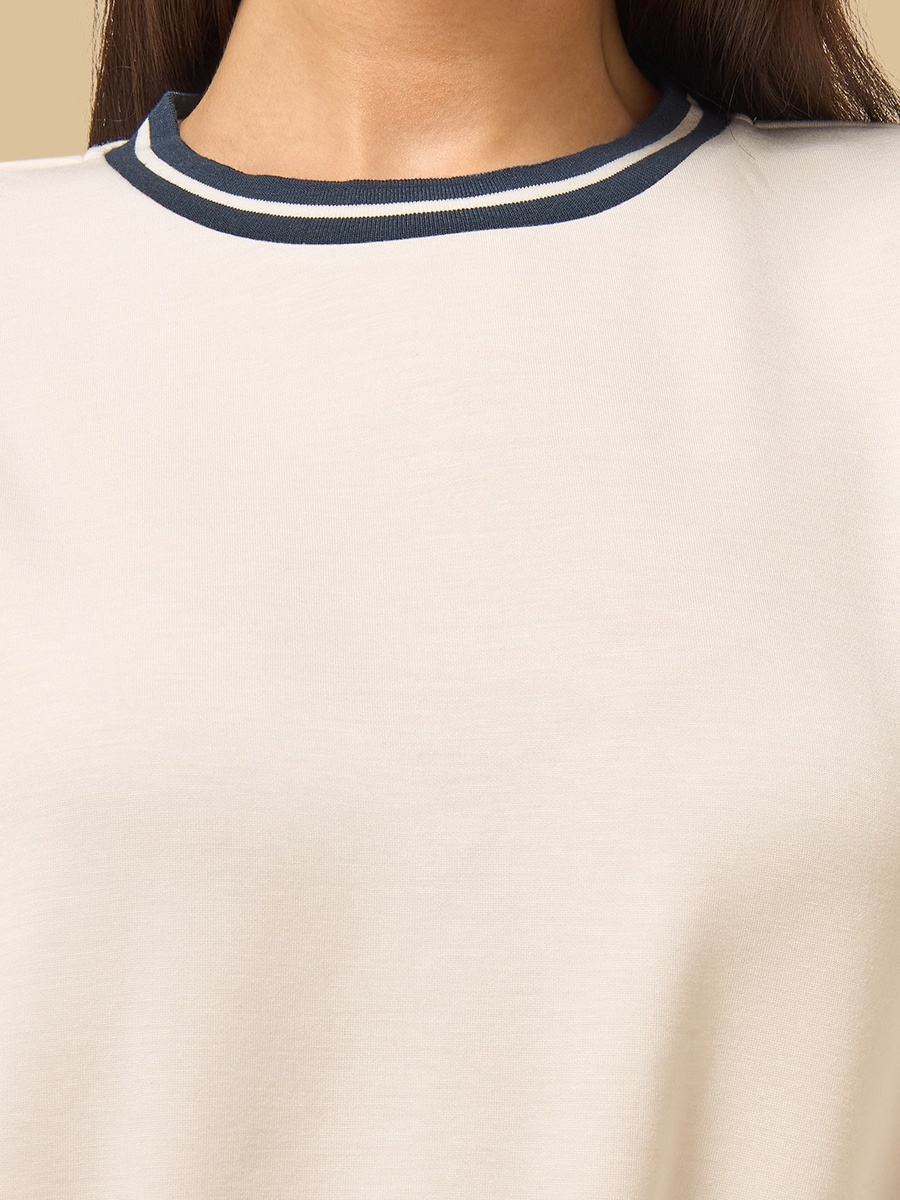 Modal Sweatshirt with Tipping Design