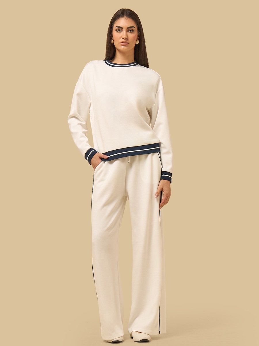 Modal Sweatshirt with Tipping Design