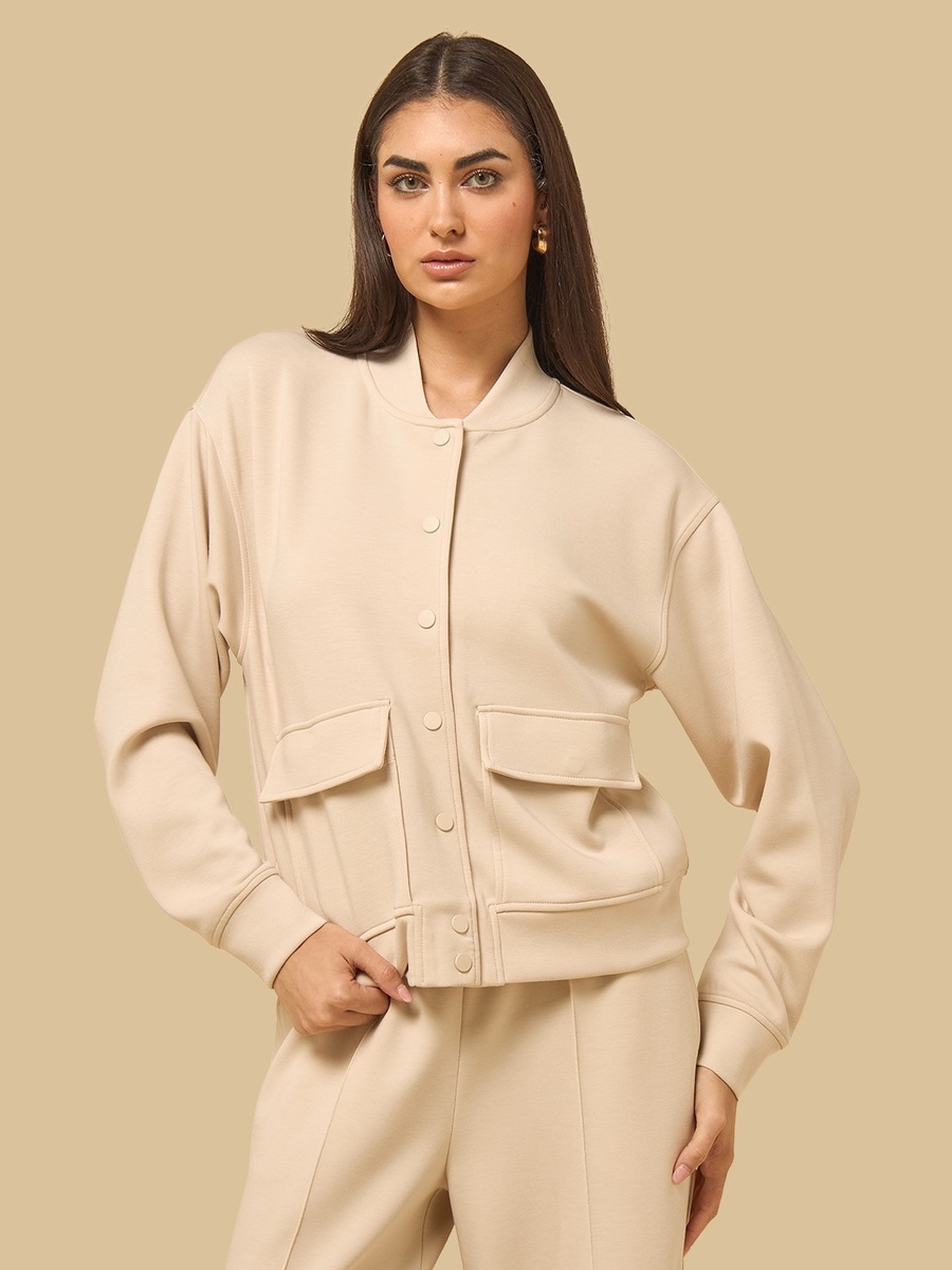 Modal Bomber Jacket with Pockets