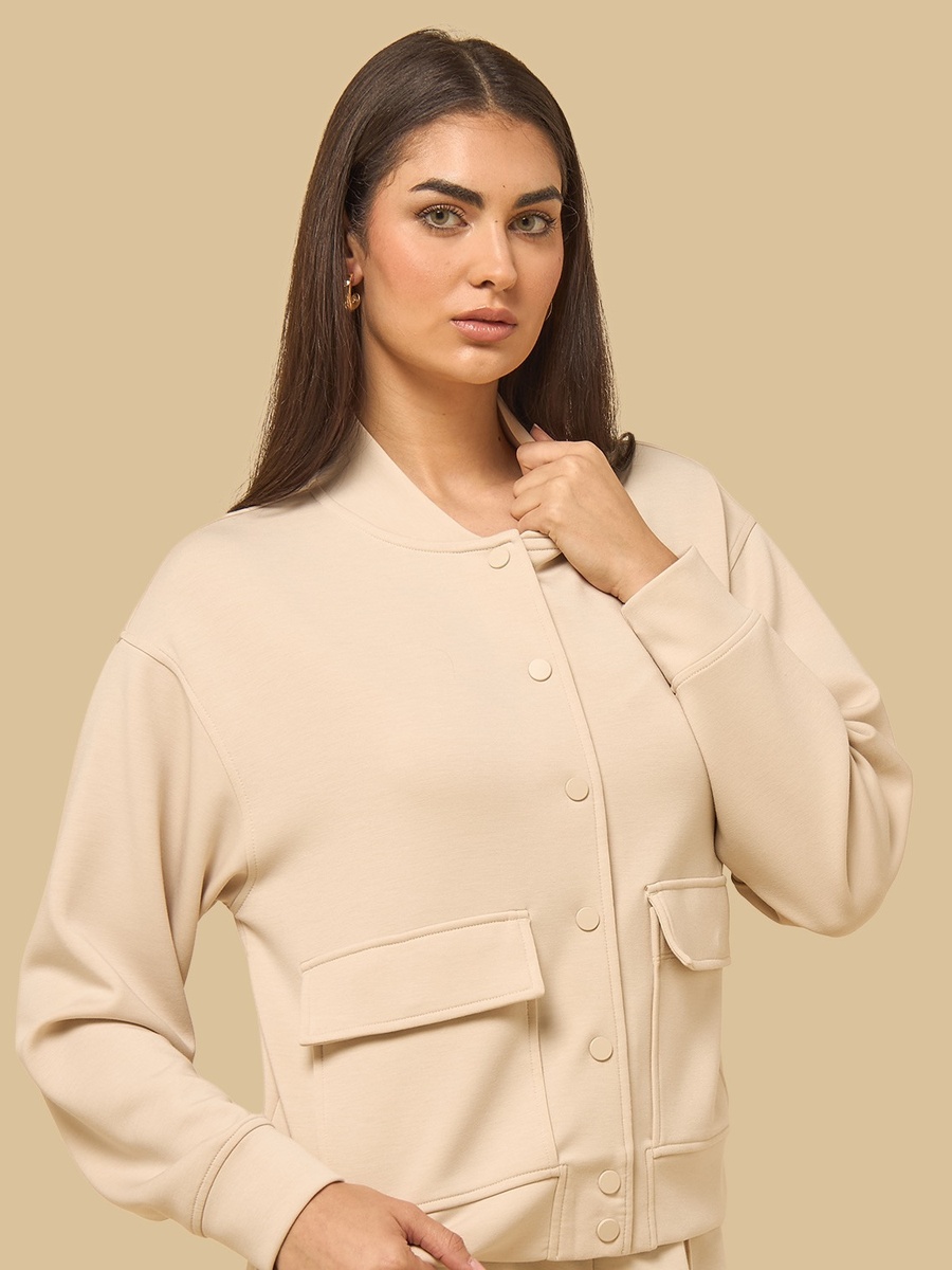 Modal Bomber Jacket with Pockets