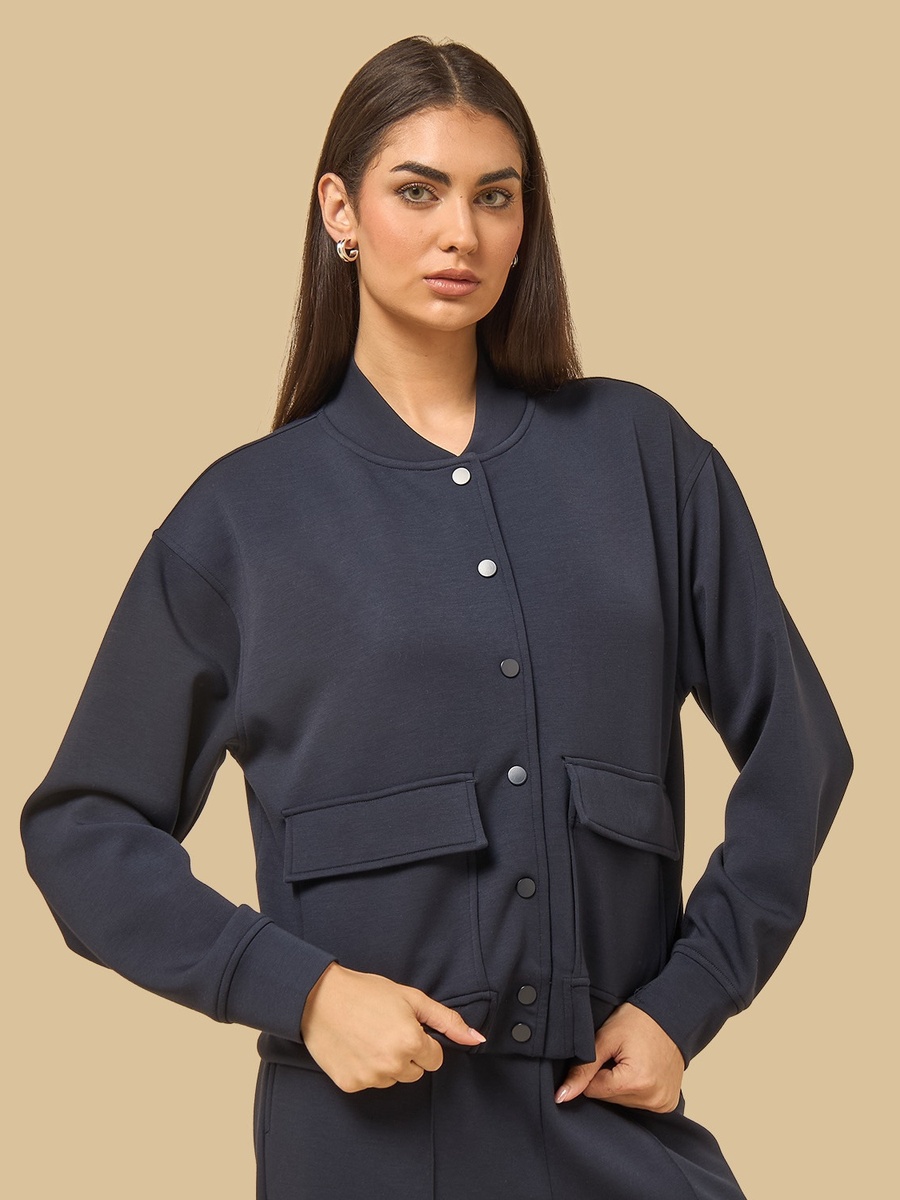 Modal Bomber Jacket with Pockets