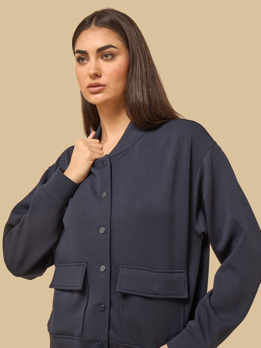 Modal Bomber Jacket with Pockets