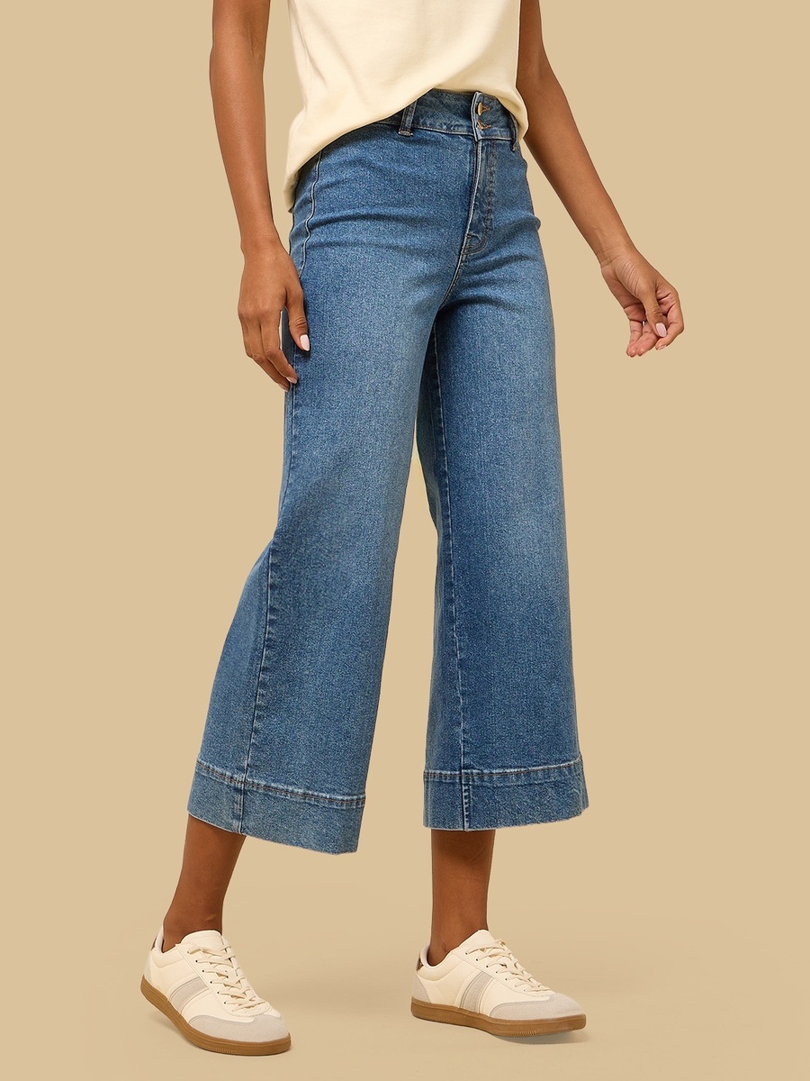 Double Button Marine Fit Jeans