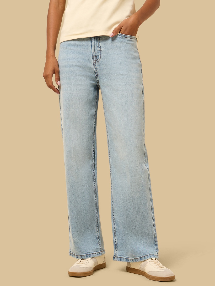 Wide Leg Stretchable Jeans