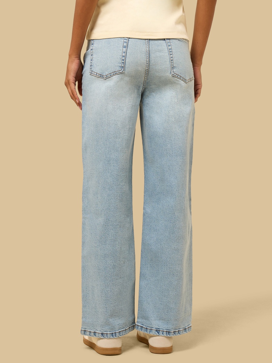 Wide Leg Stretchable Jeans
