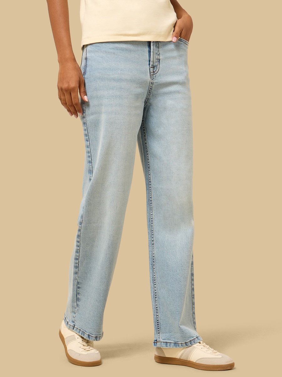 Wide Leg Stretchable Jeans