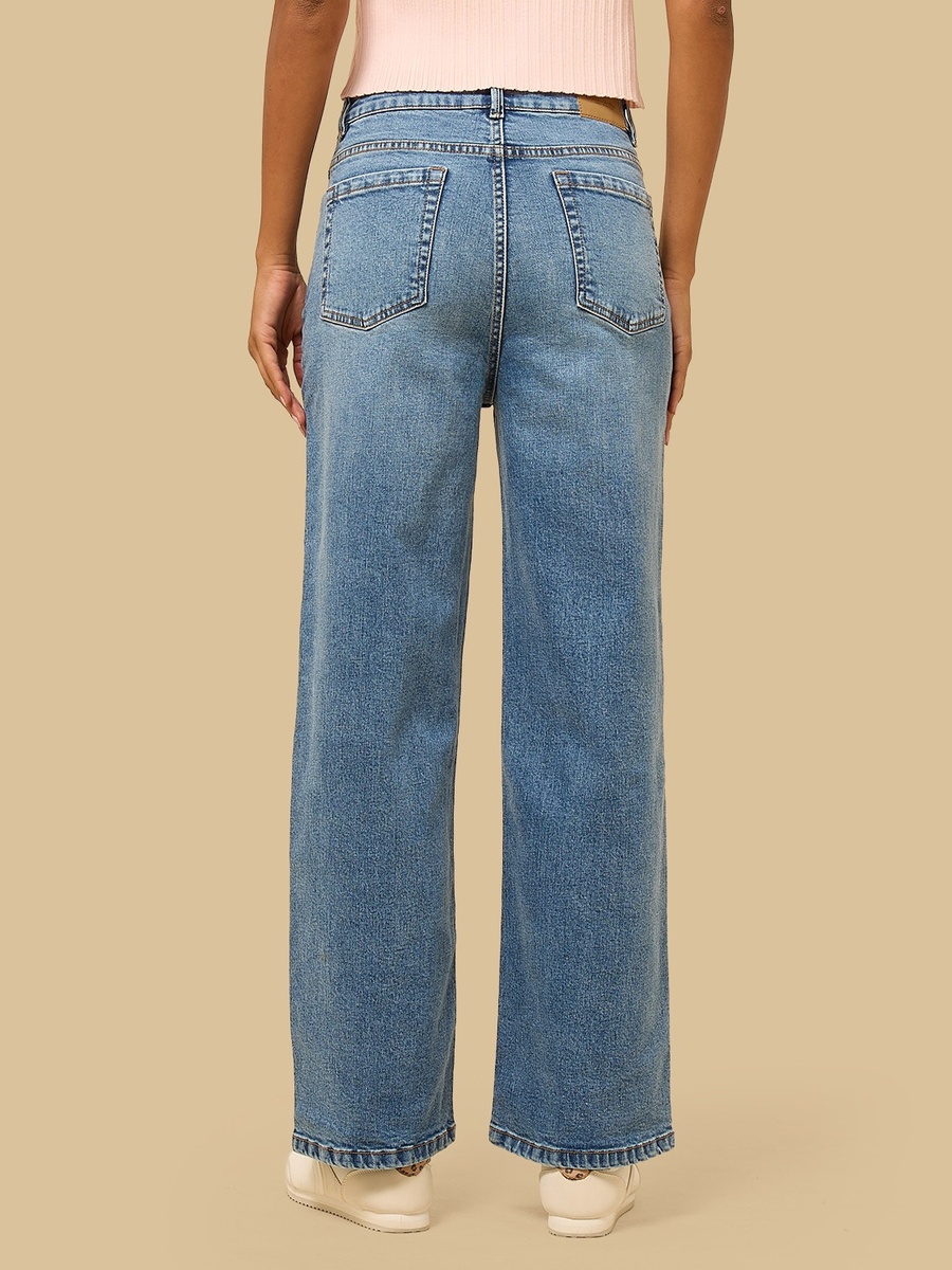 Wide Leg Stretchable Jeans
