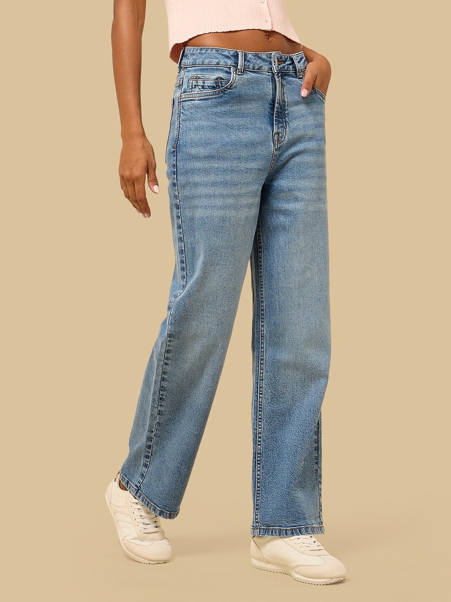 Wide Leg Stretchable Jeans