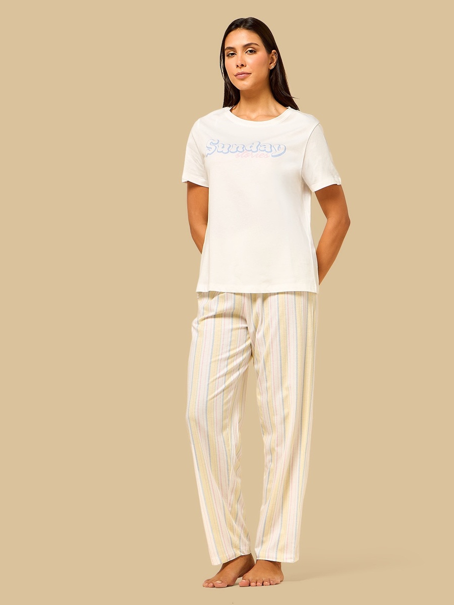 Striped Cotton Pyjama Set