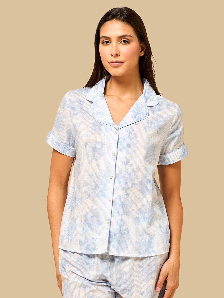 Floral Print Cotton Pyjama Set