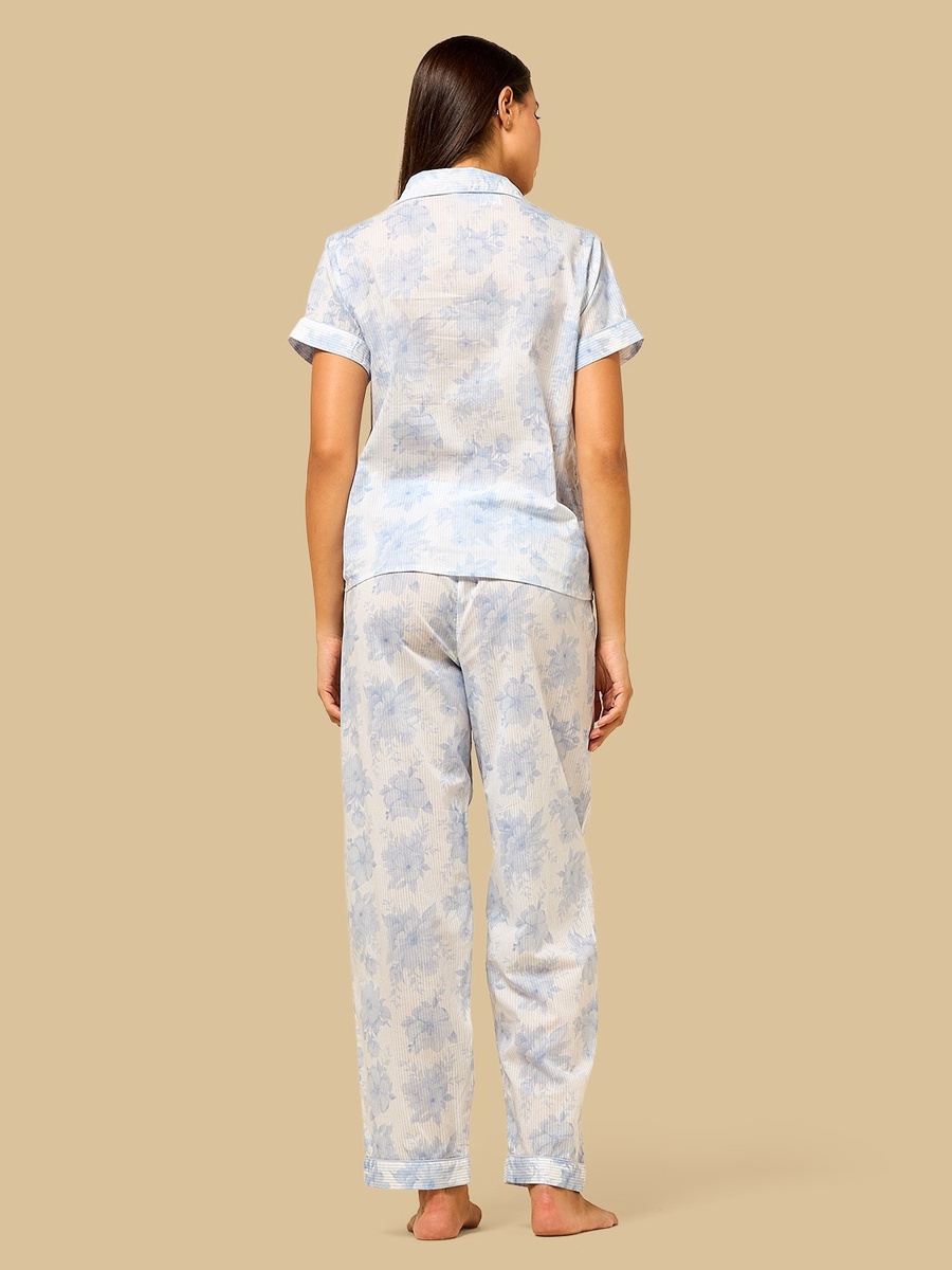 Floral Print Cotton Pyjama Set