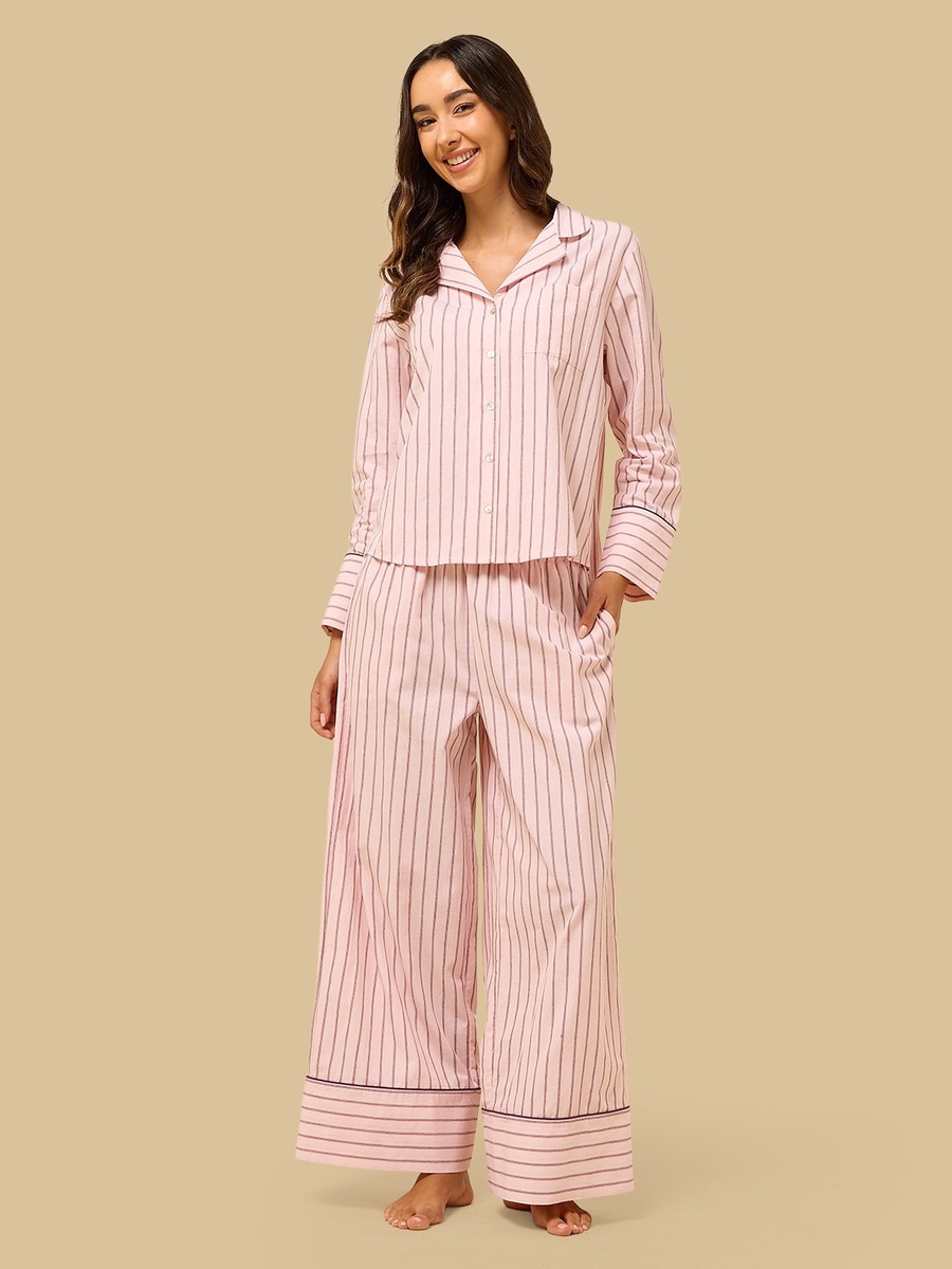 Striped Cotton Pyjama Set