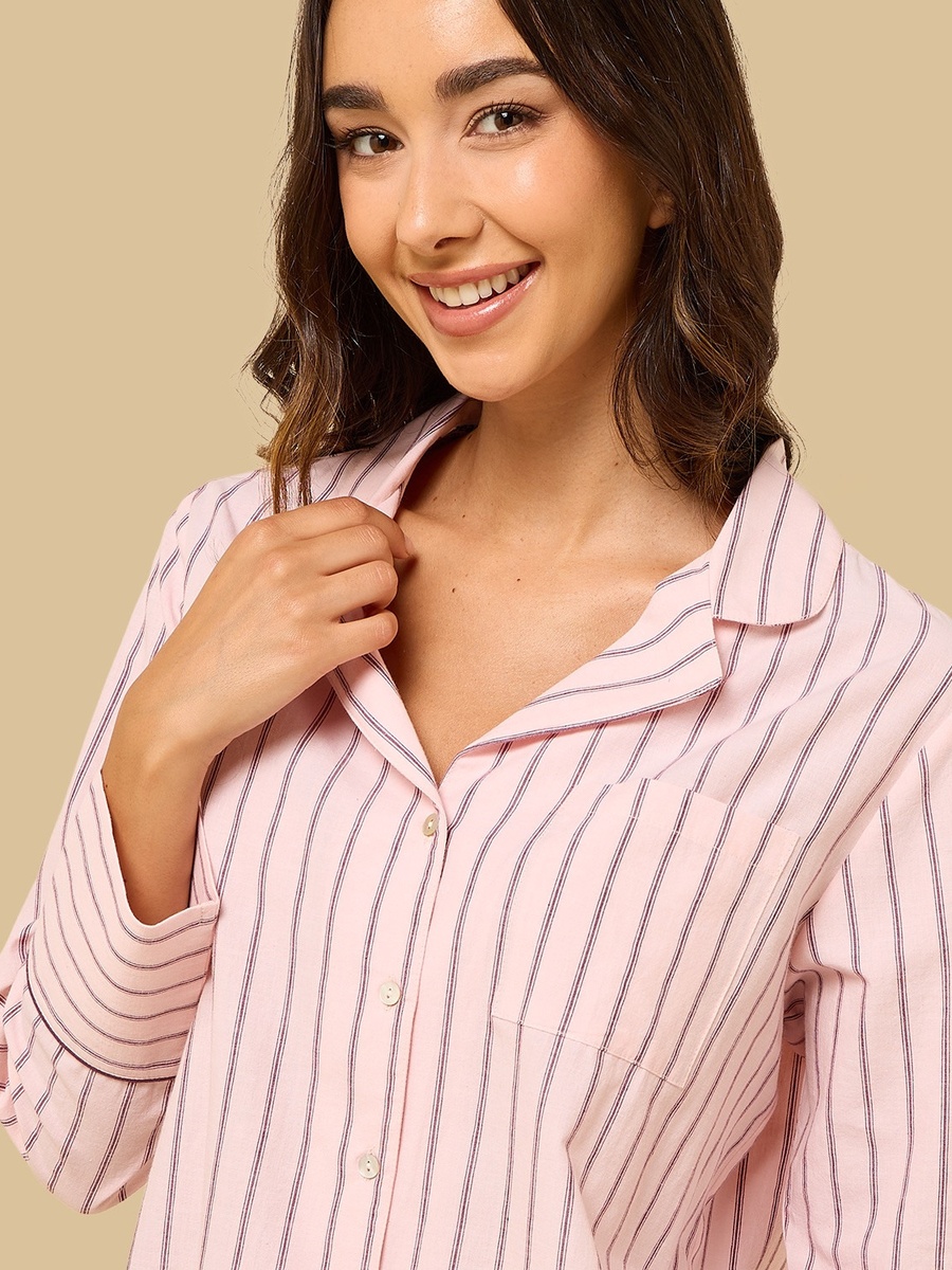Striped Cotton Pyjama Set