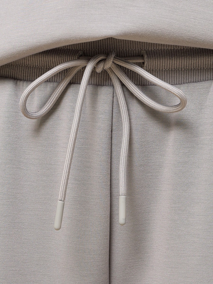 Contrast Piping Wide Leg Pants