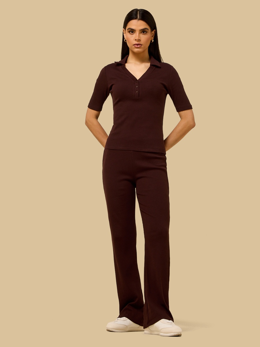 Ribbed Flared Pants