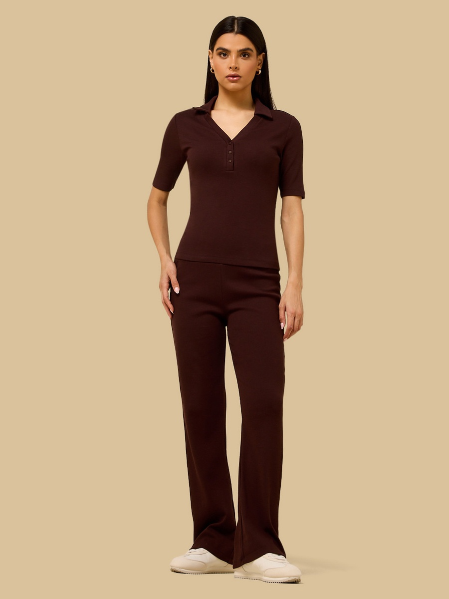 Ribbed Flared Pants