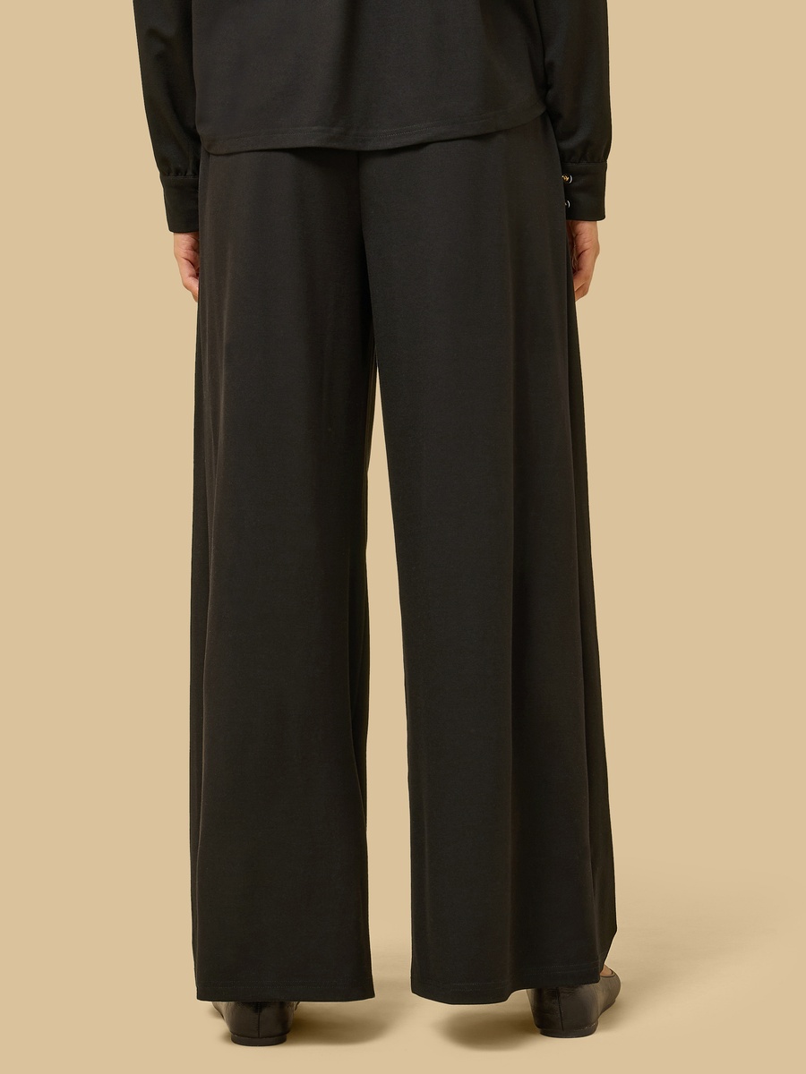 Pleated Wide Leg Pants with Belt