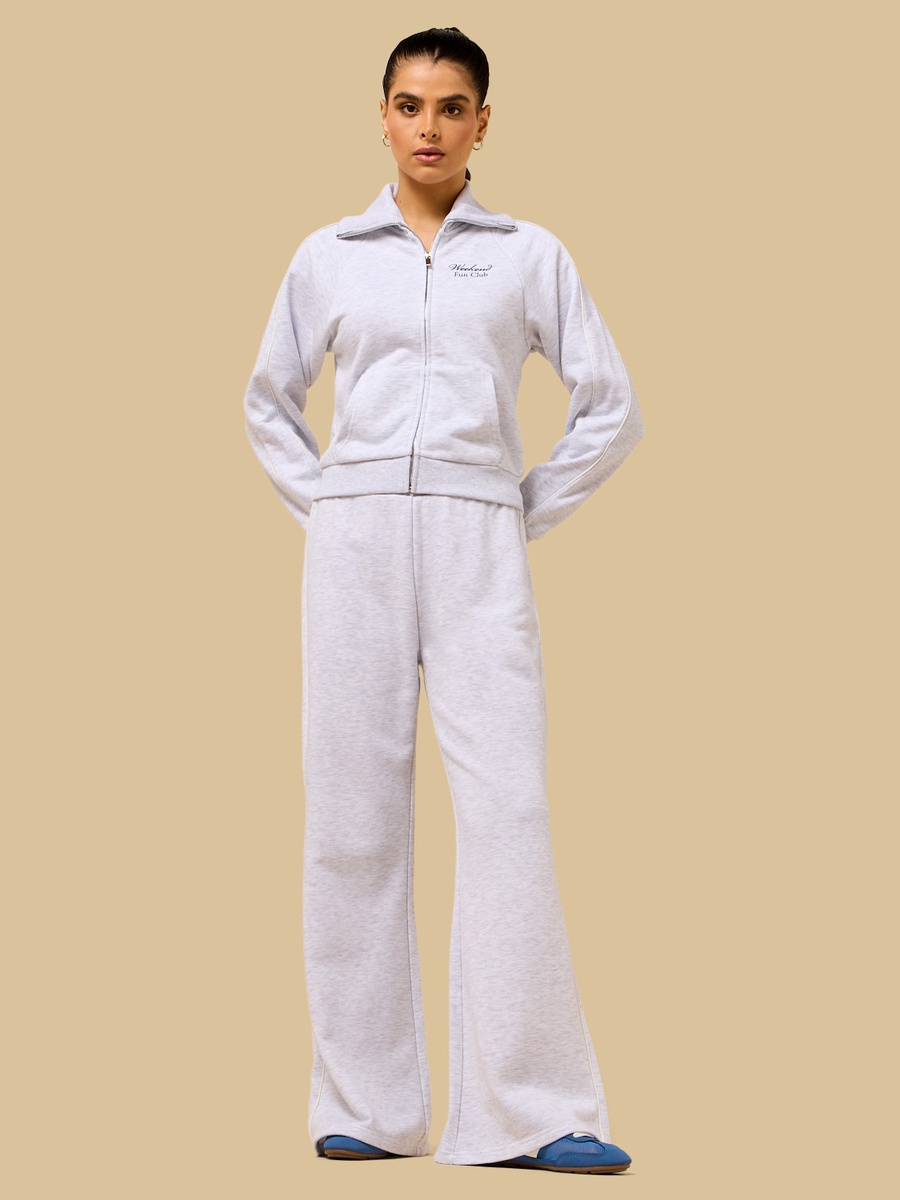 Solid Flared Track Pants