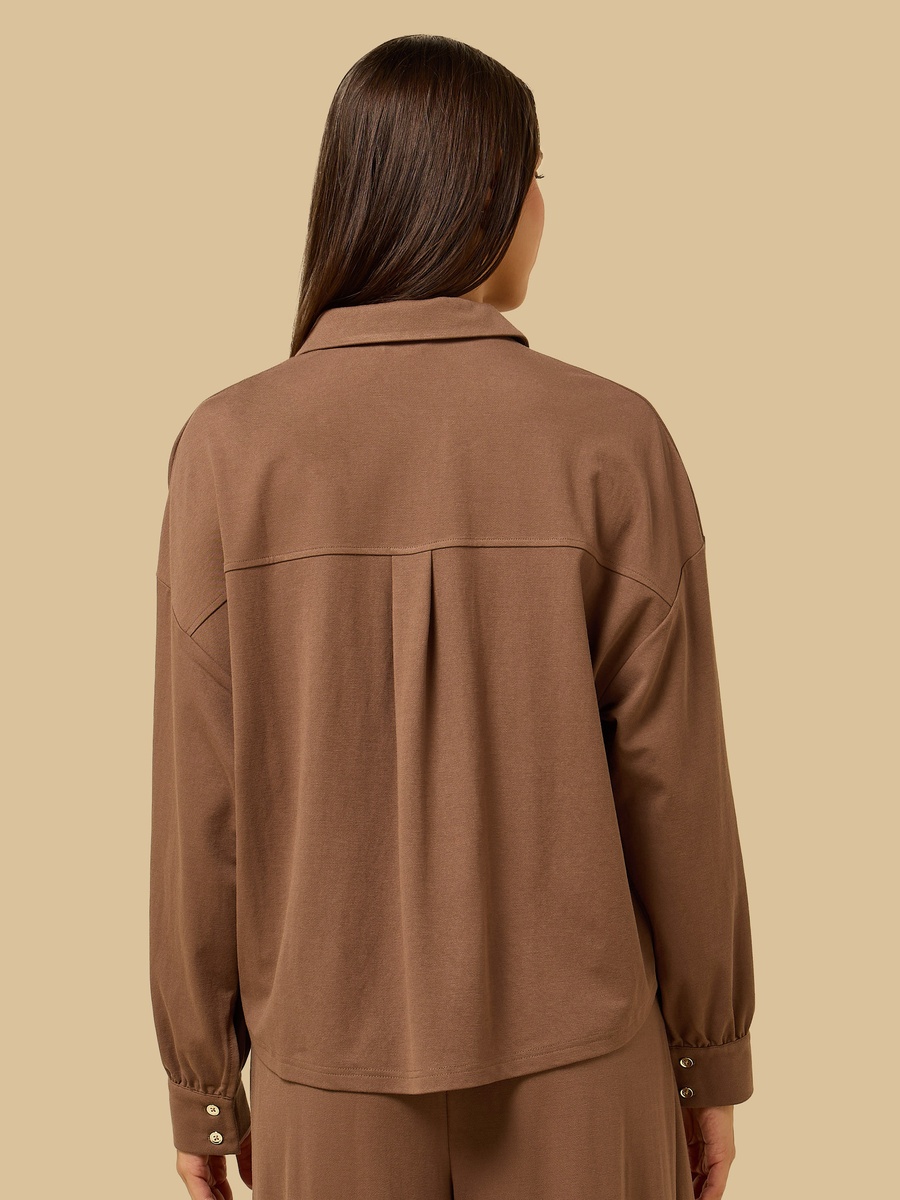 Collared Shirt with Knot Detail