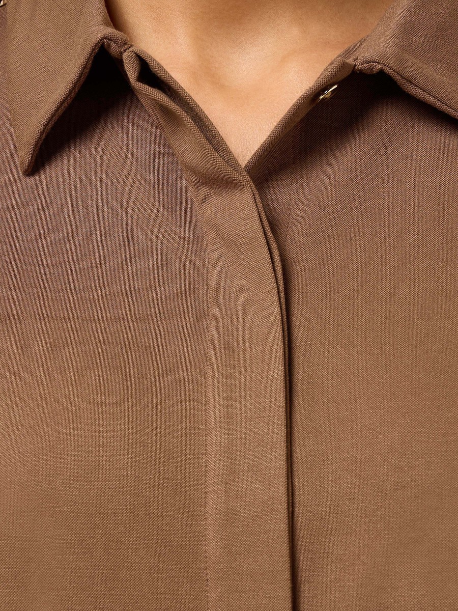 Collared Shirt with Knot Detail