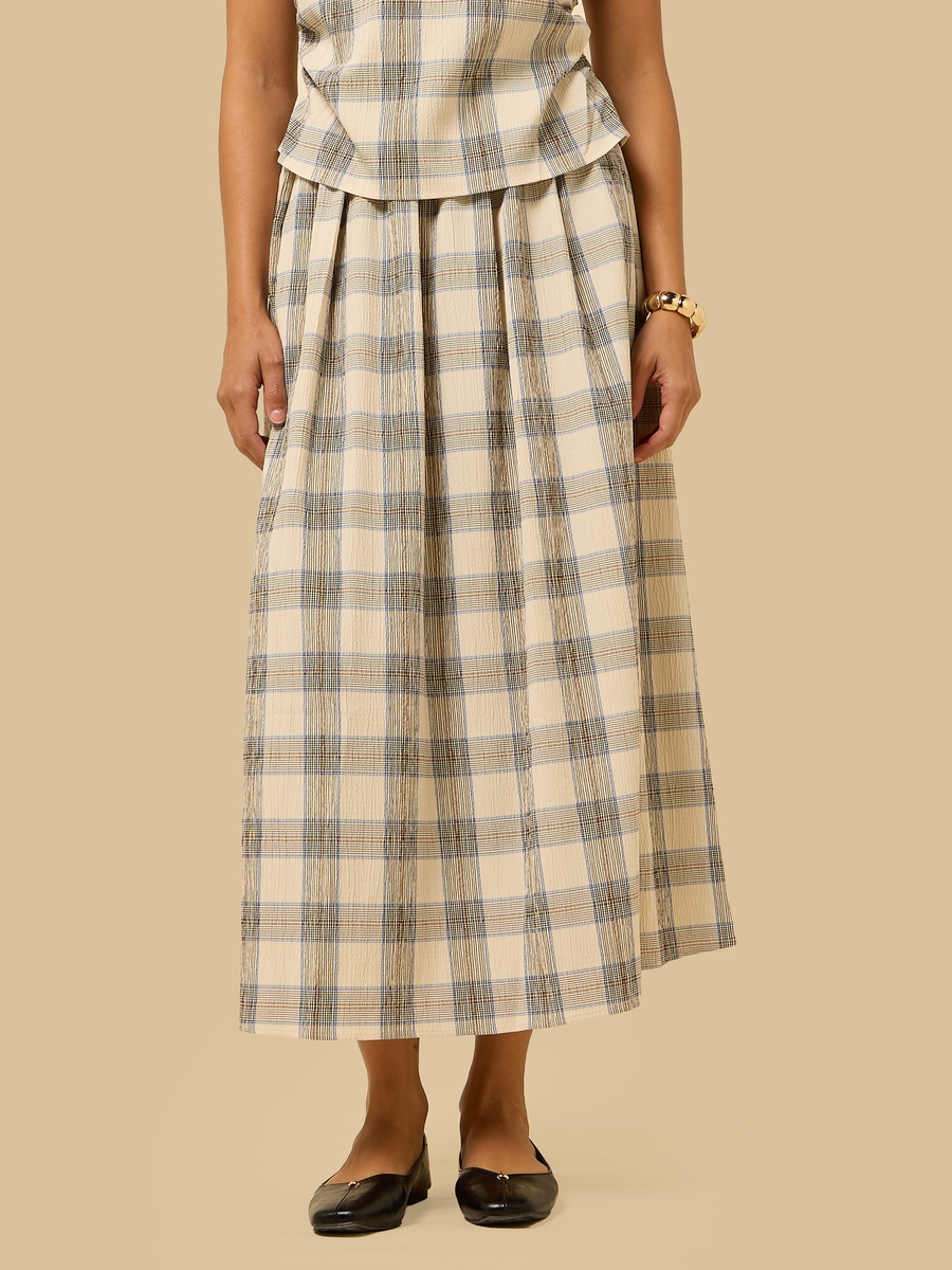Checked Maxi Skirt