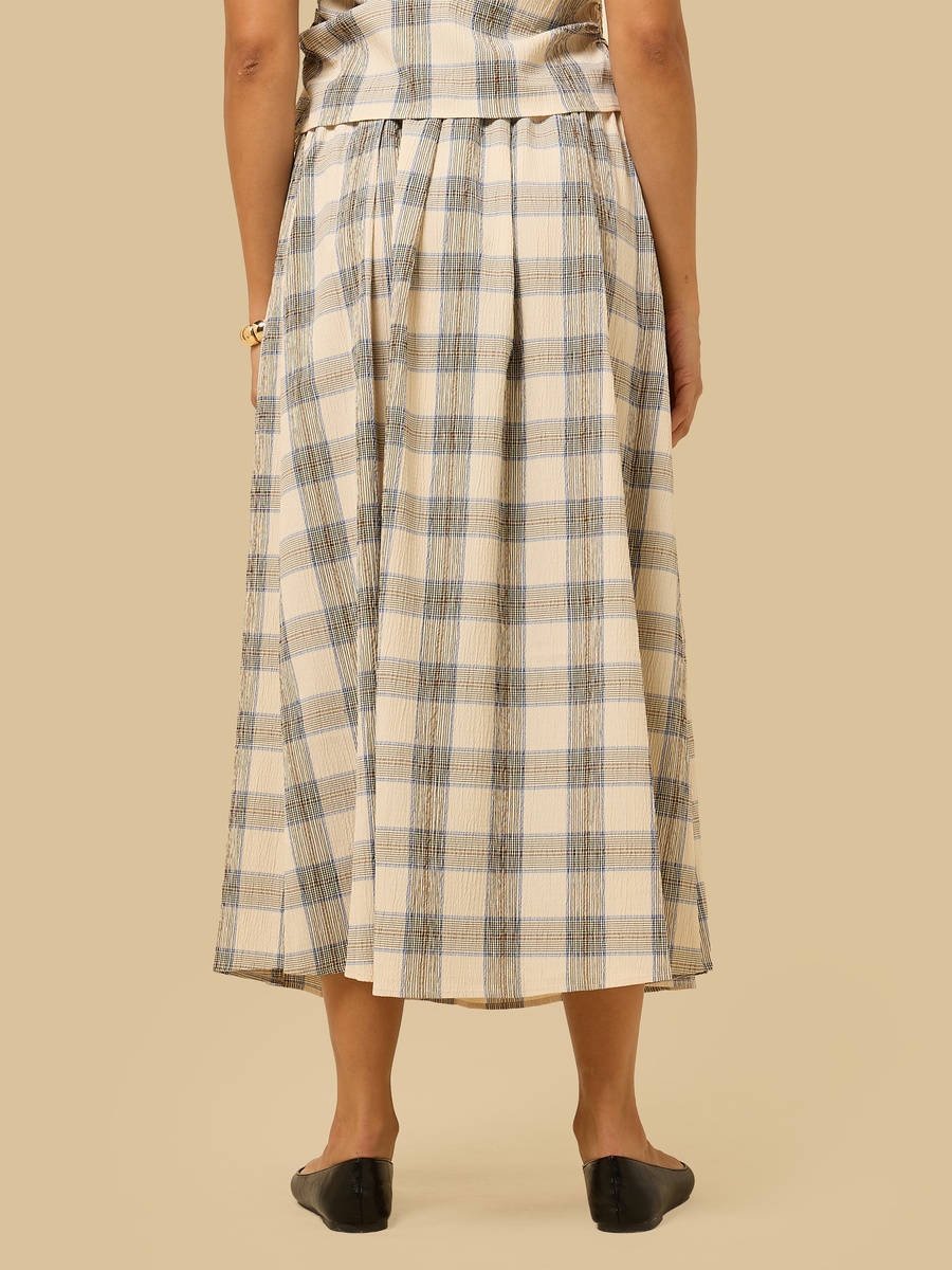 Checked Maxi Skirt
