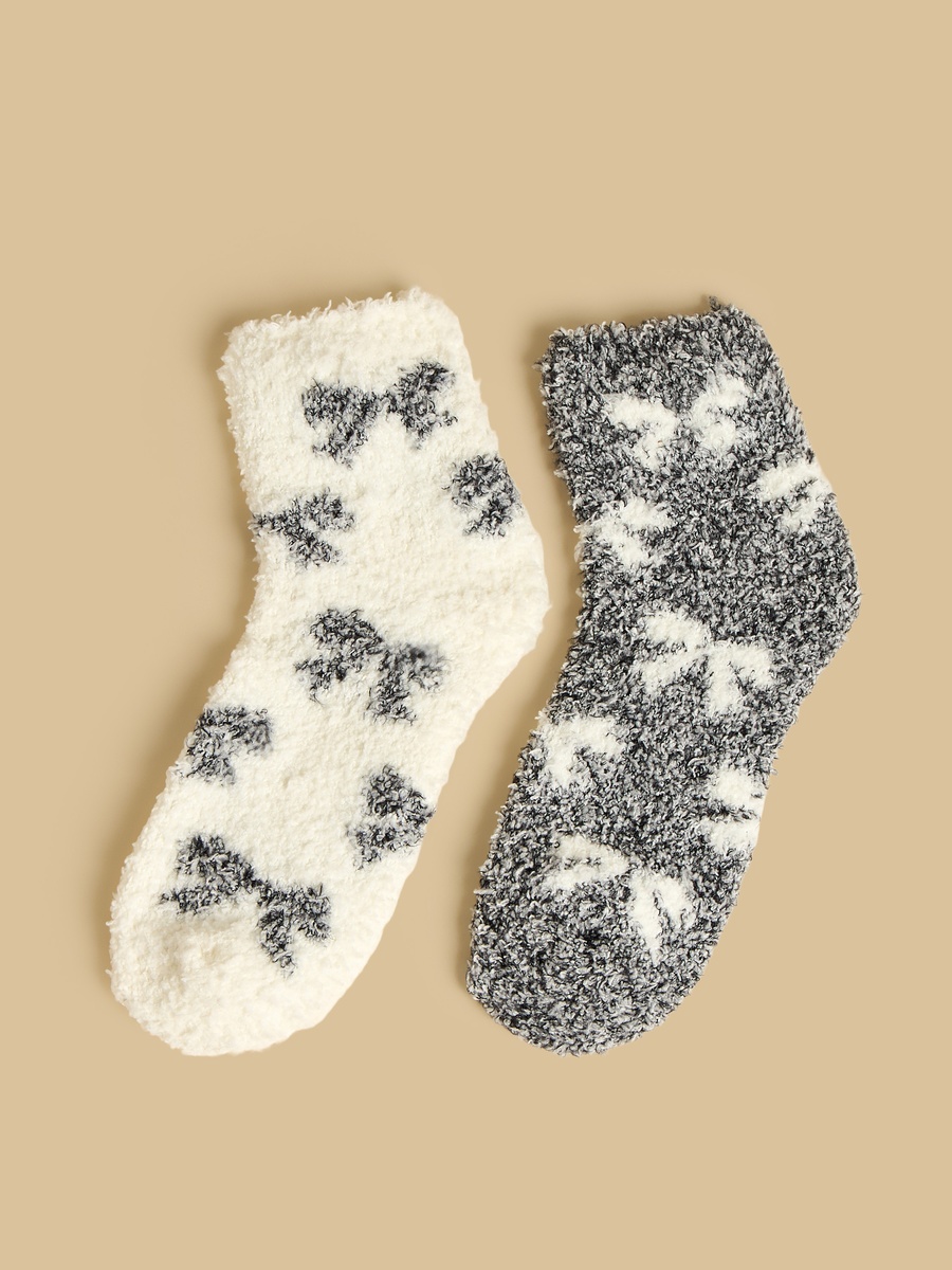 Pack of 2 - Bow Print Ankle Length Socks