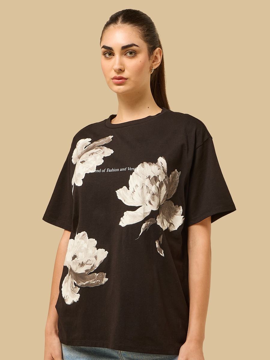 Oversized Floral Print T-Shirt