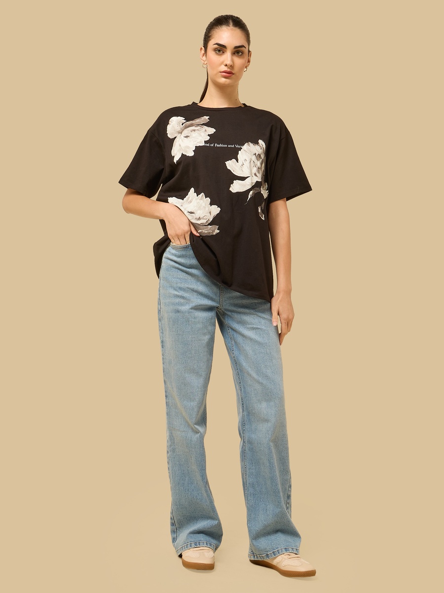 Oversized Floral Print T-Shirt