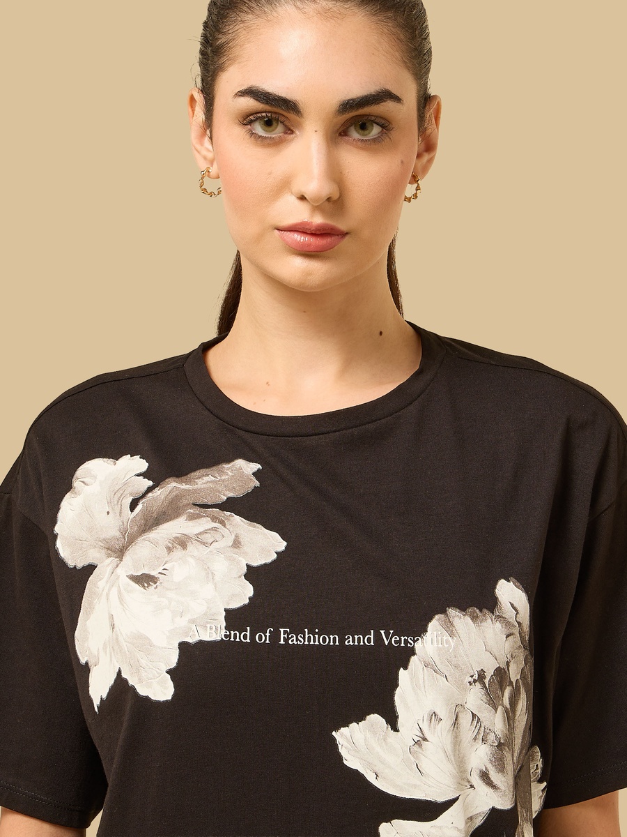 Oversized Floral Print T-Shirt