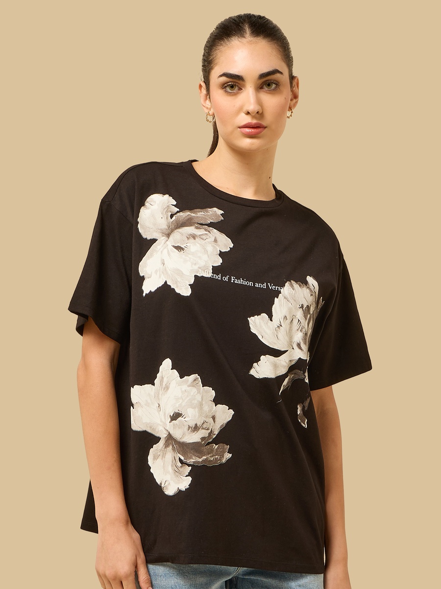 Oversized Floral Print T-Shirt