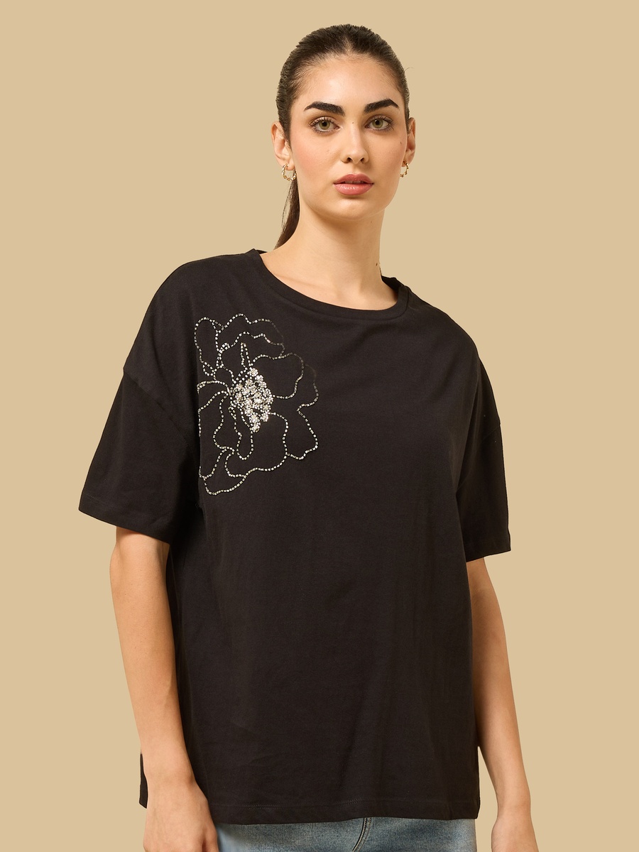 Bead Embellished T-Shirt