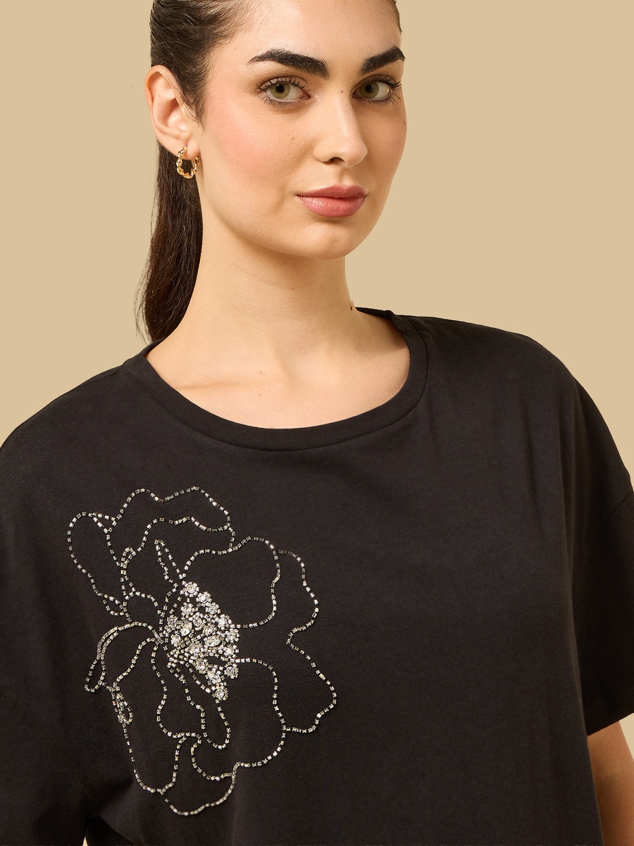 Bead Embellished T-Shirt